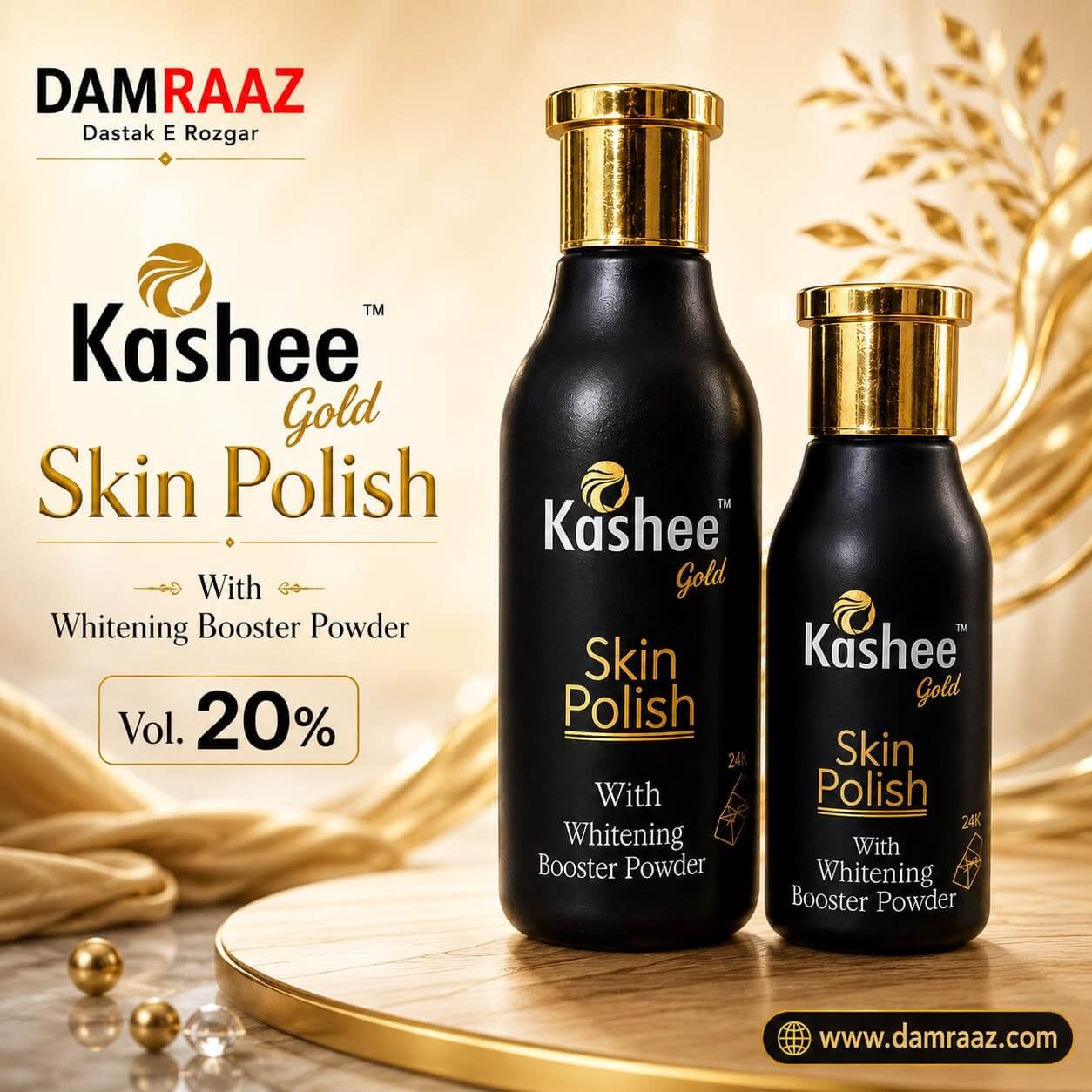 Kashee Gold Black Skin Polish With Whitening Booster Powder