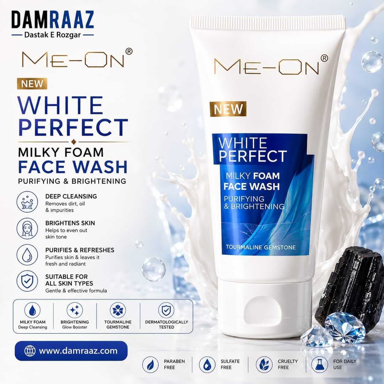 ME-ON White Perfect Milky Foam Face Wash