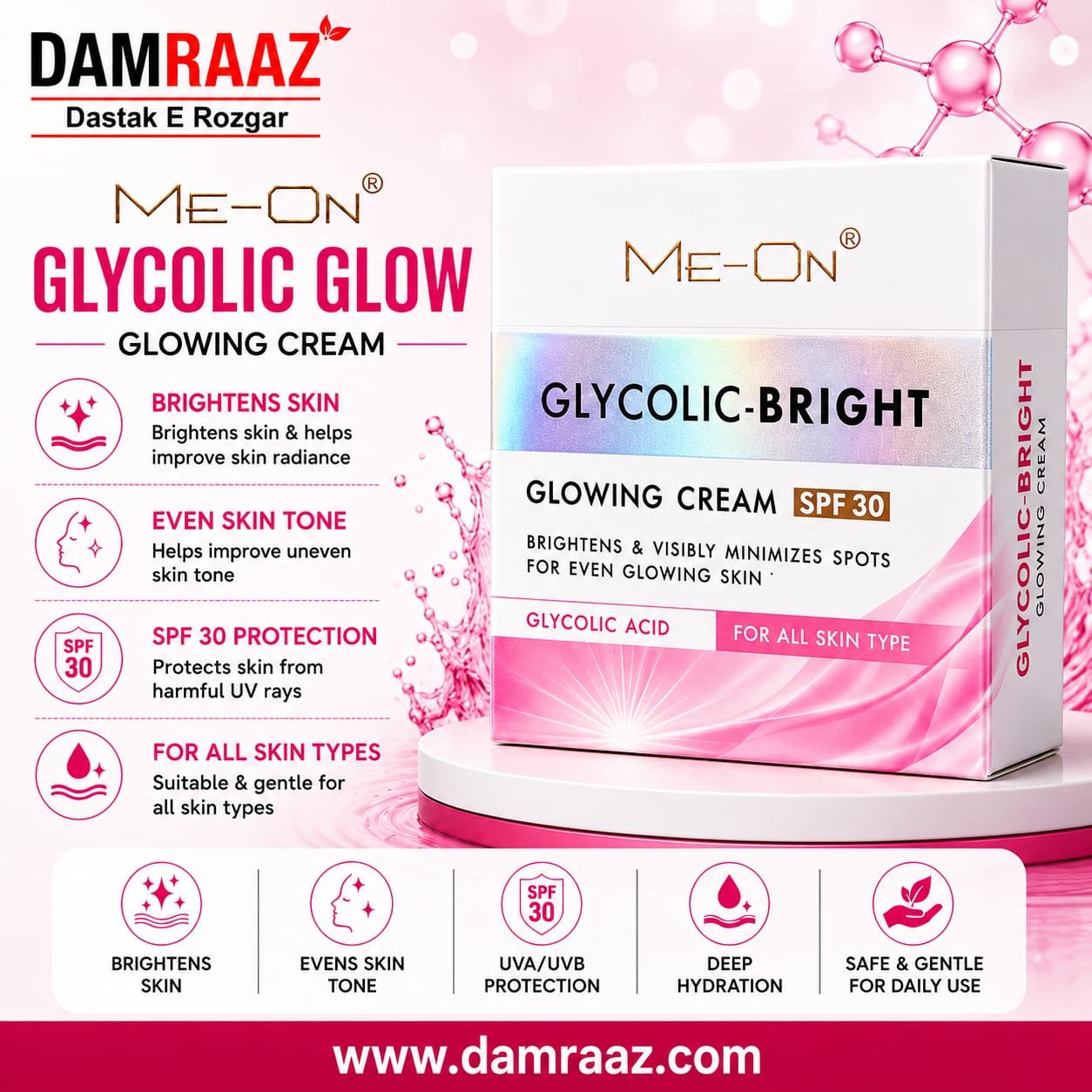 Me-On Glycolic Glow Glowing Cream SPF 30