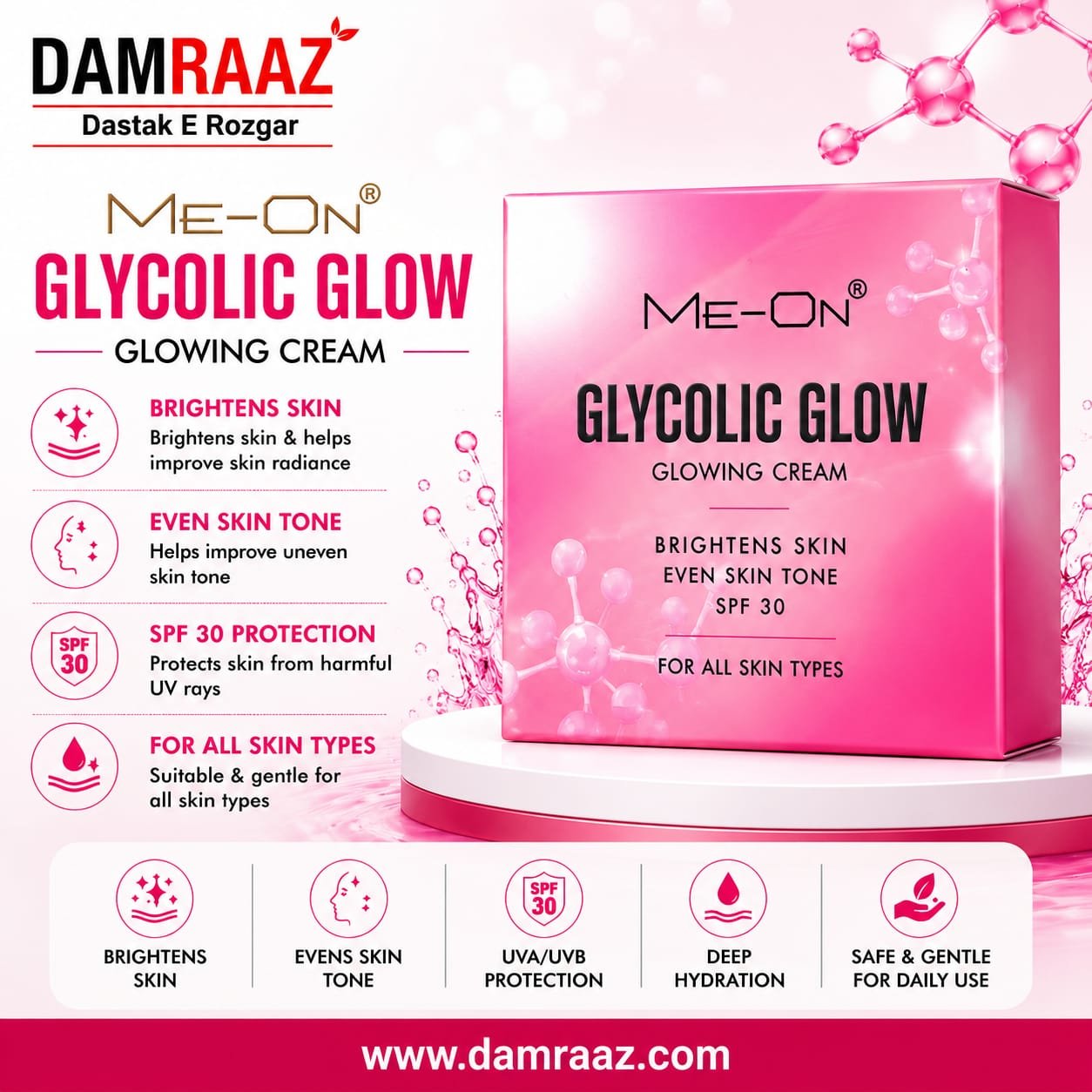 Me-On Glycolic Glow Glowing Cream SPF 30