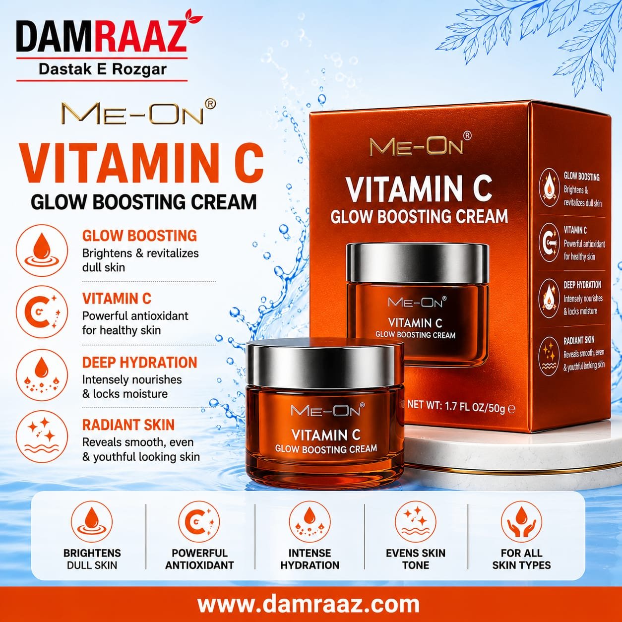 Me-On Vitamin C Glow Boosting Cream