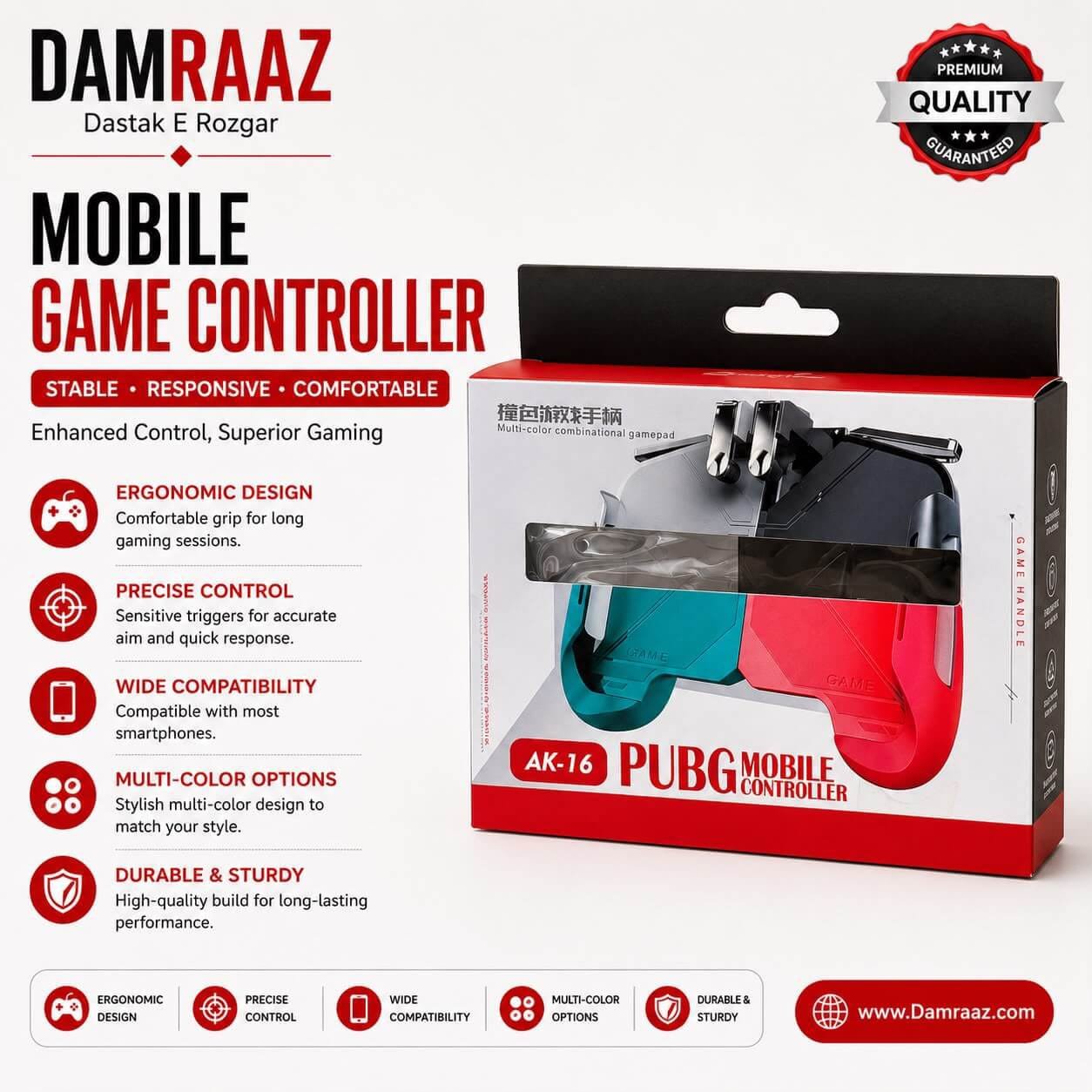 AK-16 Mobile Game Controller – Responsive Gaming Grip