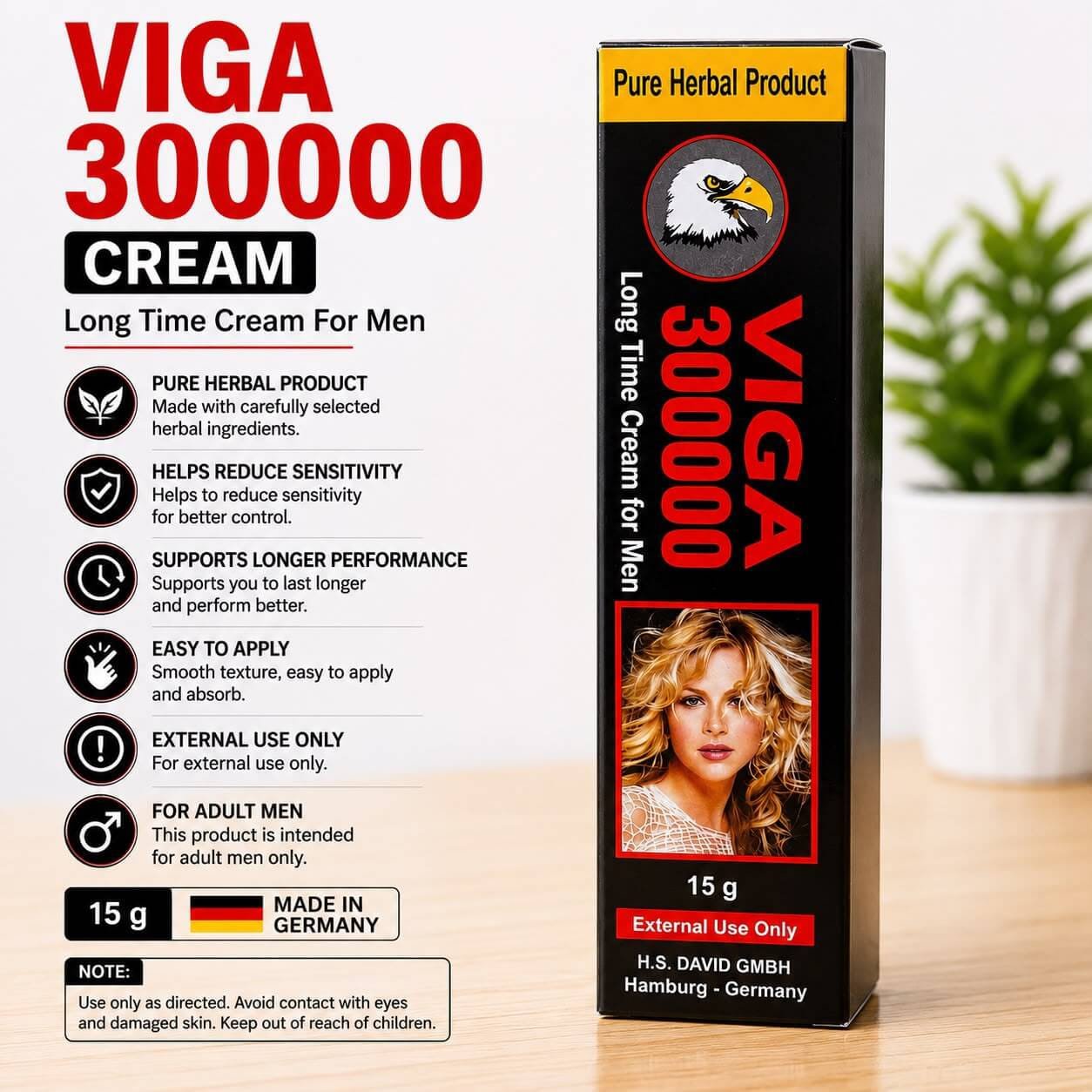 Viga 300000 Long Time Cream for Men (15g)