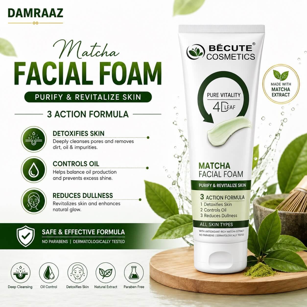 Matcha Facial Foam