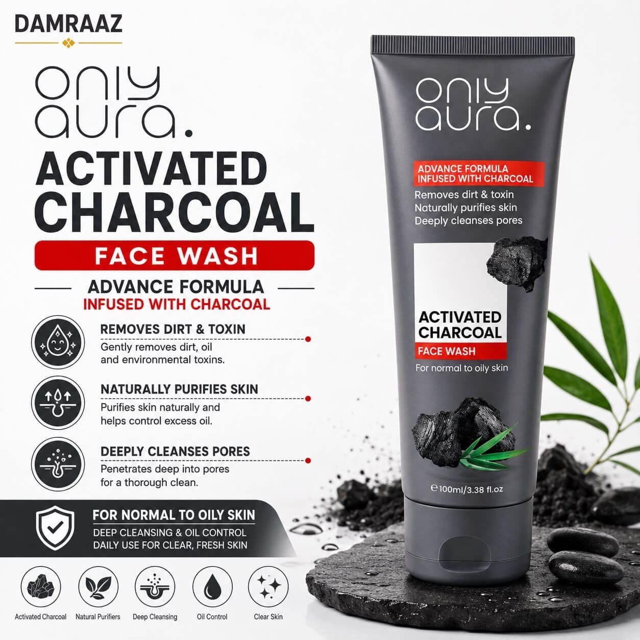 ACTIVATED CHARCOAL FACE WASH