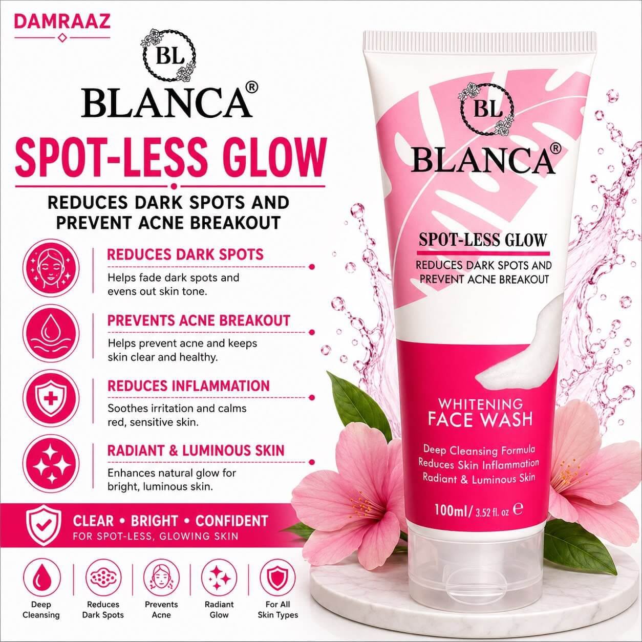 BLANCA Spot-Less Glow Whitening Face Wash