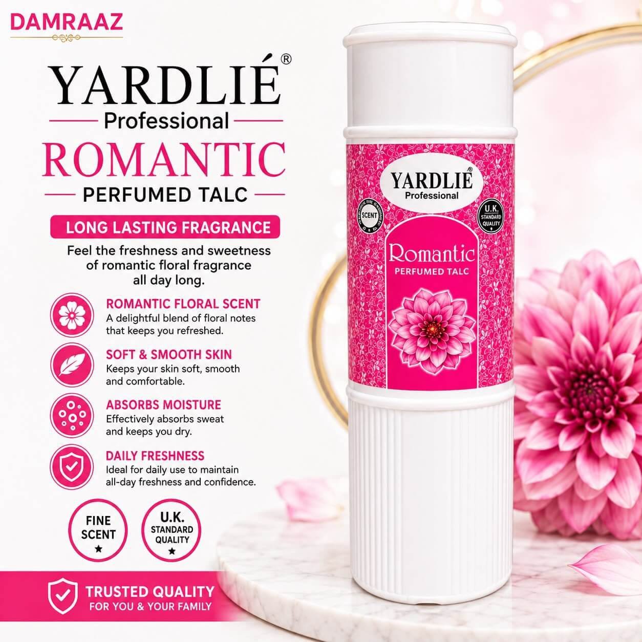Yardlie Professional Romantic Perfumed Talc